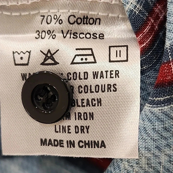 VATPAVE  70% COTTON Short Sleeve Striped  Shirt, Men's XXL - Picture 5 of 5